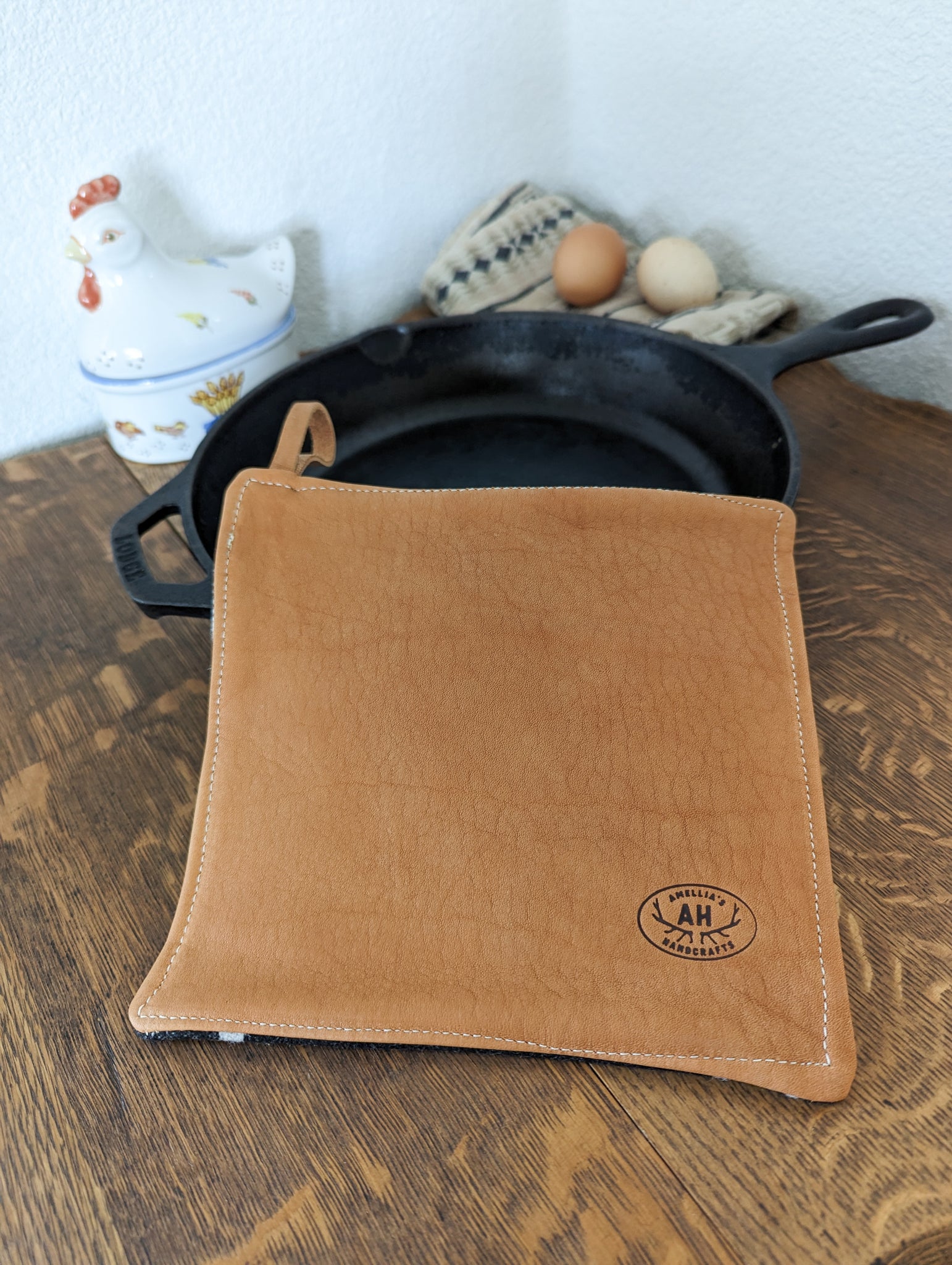 Potholder Pendleton Wool and Leather (Rio)