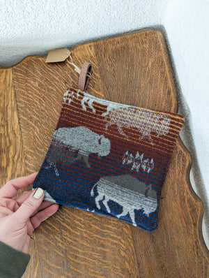 Potholder Pendleton Wool and Leather (Buffalo #2)