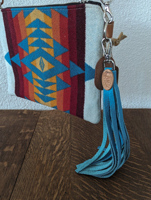 Sanora cross body - Overall Turquoise w/ Tassel