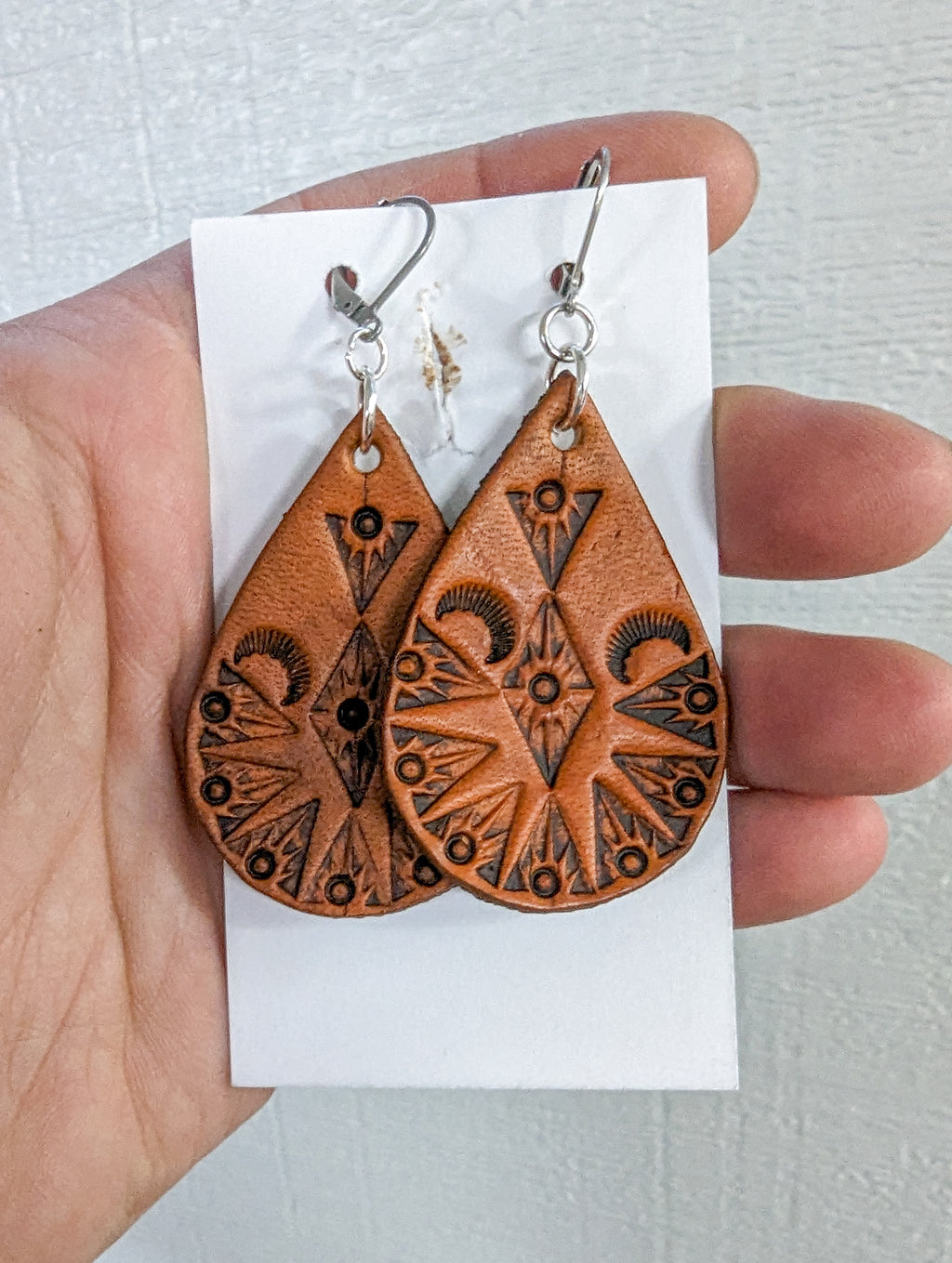 Leather earrings - Small 2