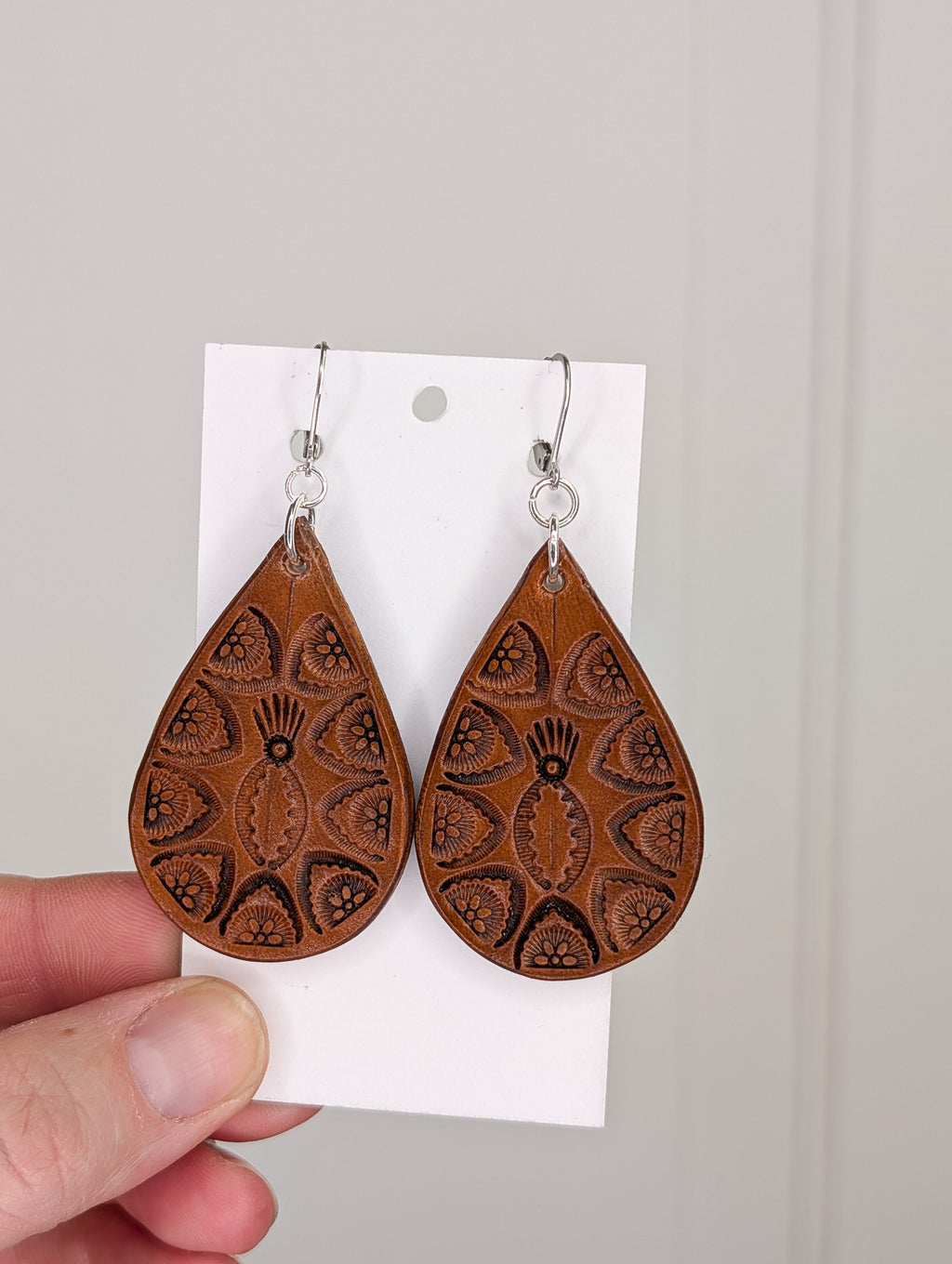 Leather earrings - Spice