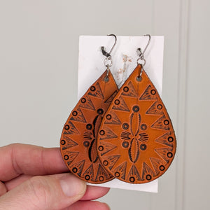 Leather earrings - Penny