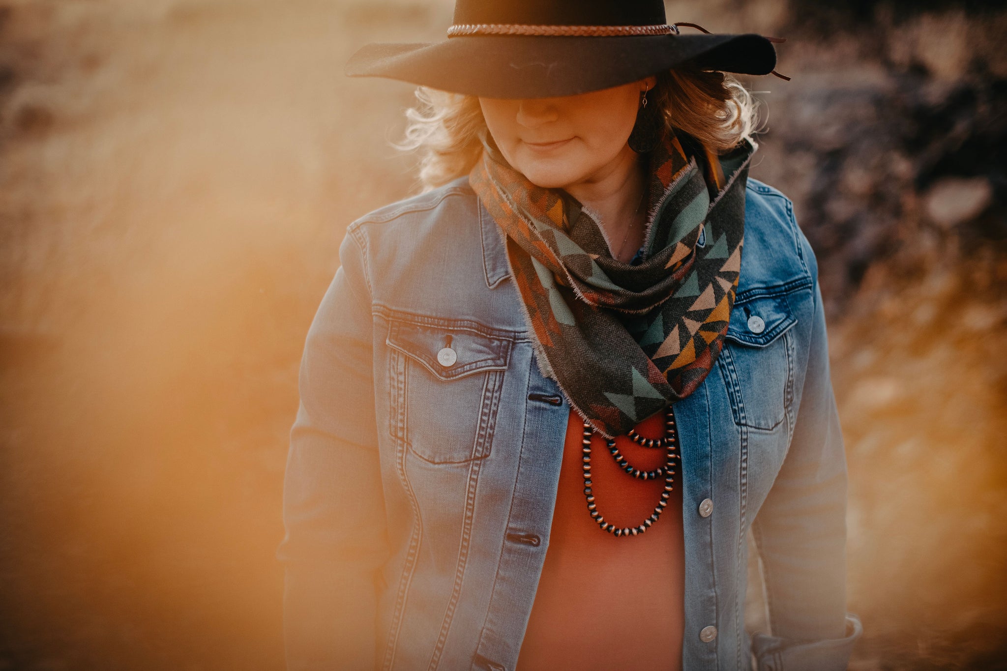 Infinity Scarf - Turquoise & Black