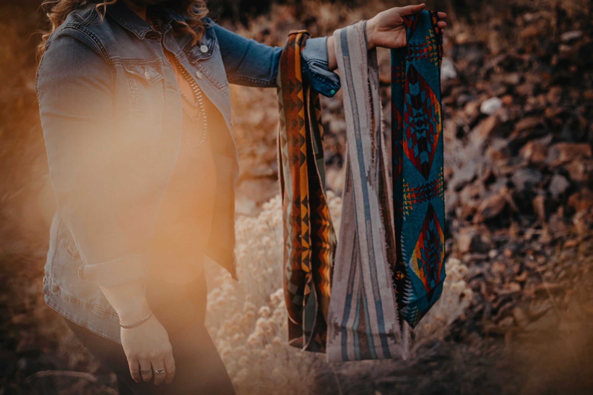 Infinity Scarf - Multi-color and beige